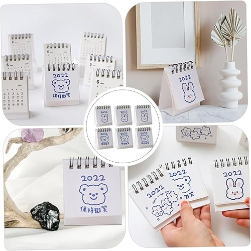 Miniatura 6 de BESTOYARD 18 Pcs 2022 Calendar 2022 Mini Calendar Calender Monthly Desk Calendar Standing Flip Calendarios De Adviento Mini Desk Calendar English