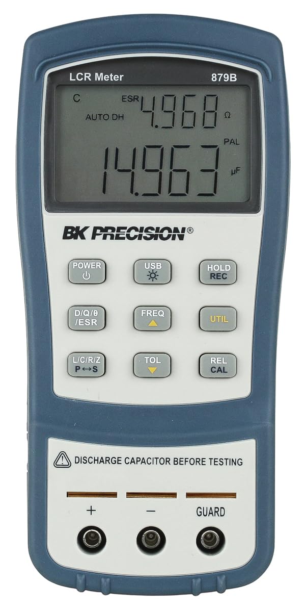 B&K Precision 879B Dual Display Handheld Deluxe Universal LCR Meter with Backlit Display