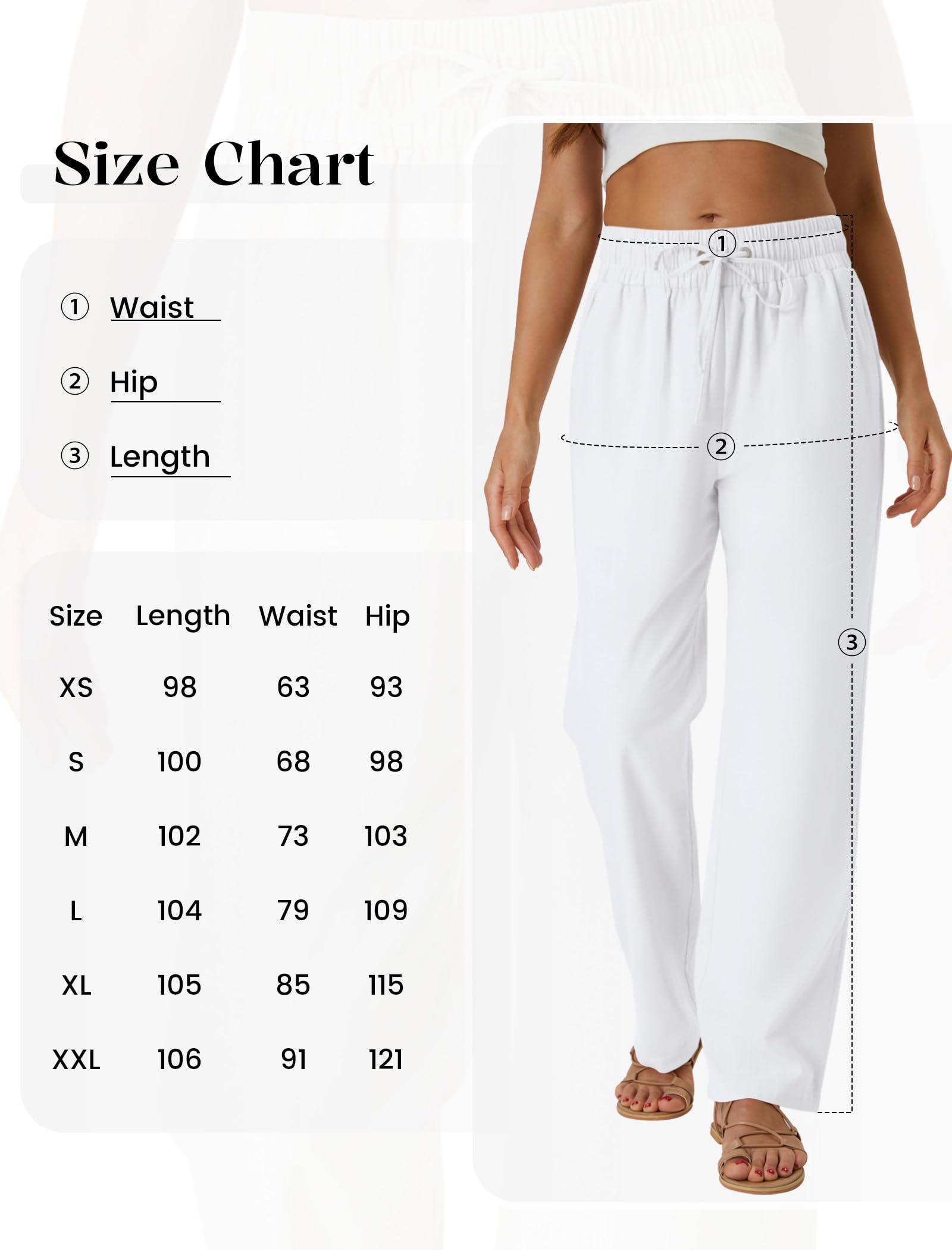 Friptspyg Hosen Damen mit Tashen Freizeithose Elastische Sommerhose Damen Leicht Palazzo Hosen