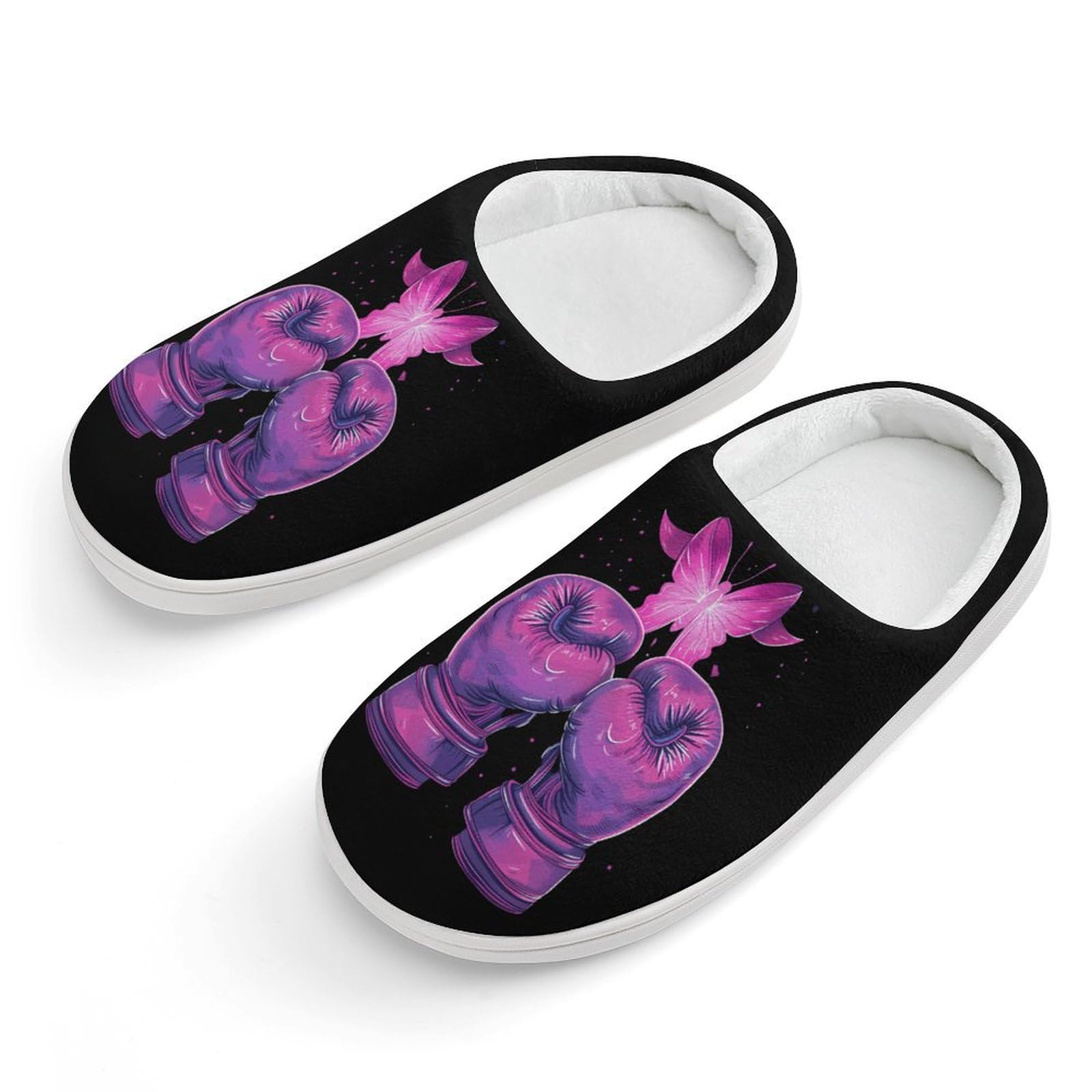 Breast Cancer Survivor Cute Cotton Slippers Anti-slip House Shoes Funny Slipper Indoor Outdoor