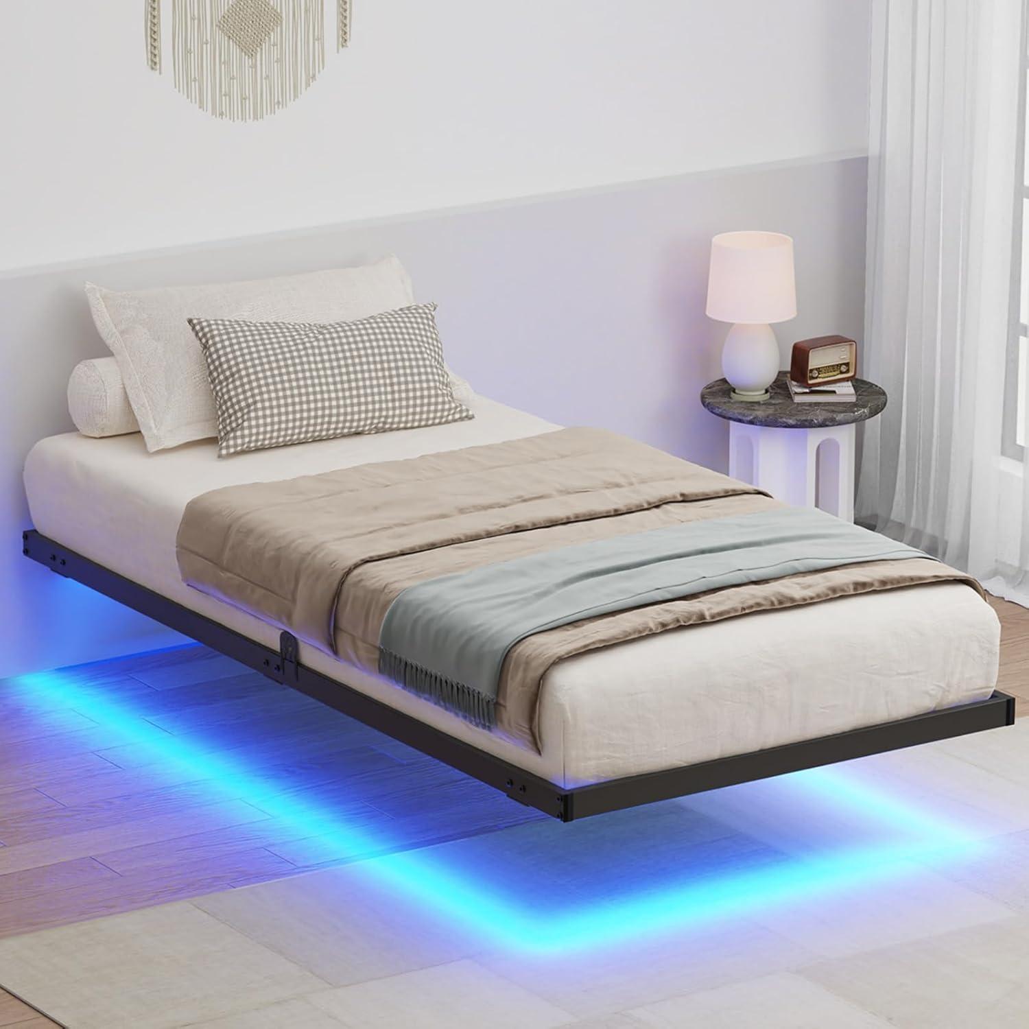 FABATO Base Cama Individual Flotante - con Luces LED Ajustables ...