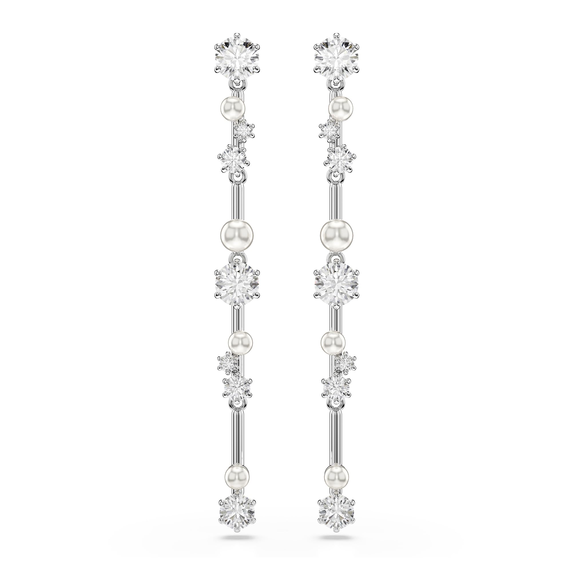 Swarovski Constella Crystal and Pearl Jewelry Collection Rhodium Finish