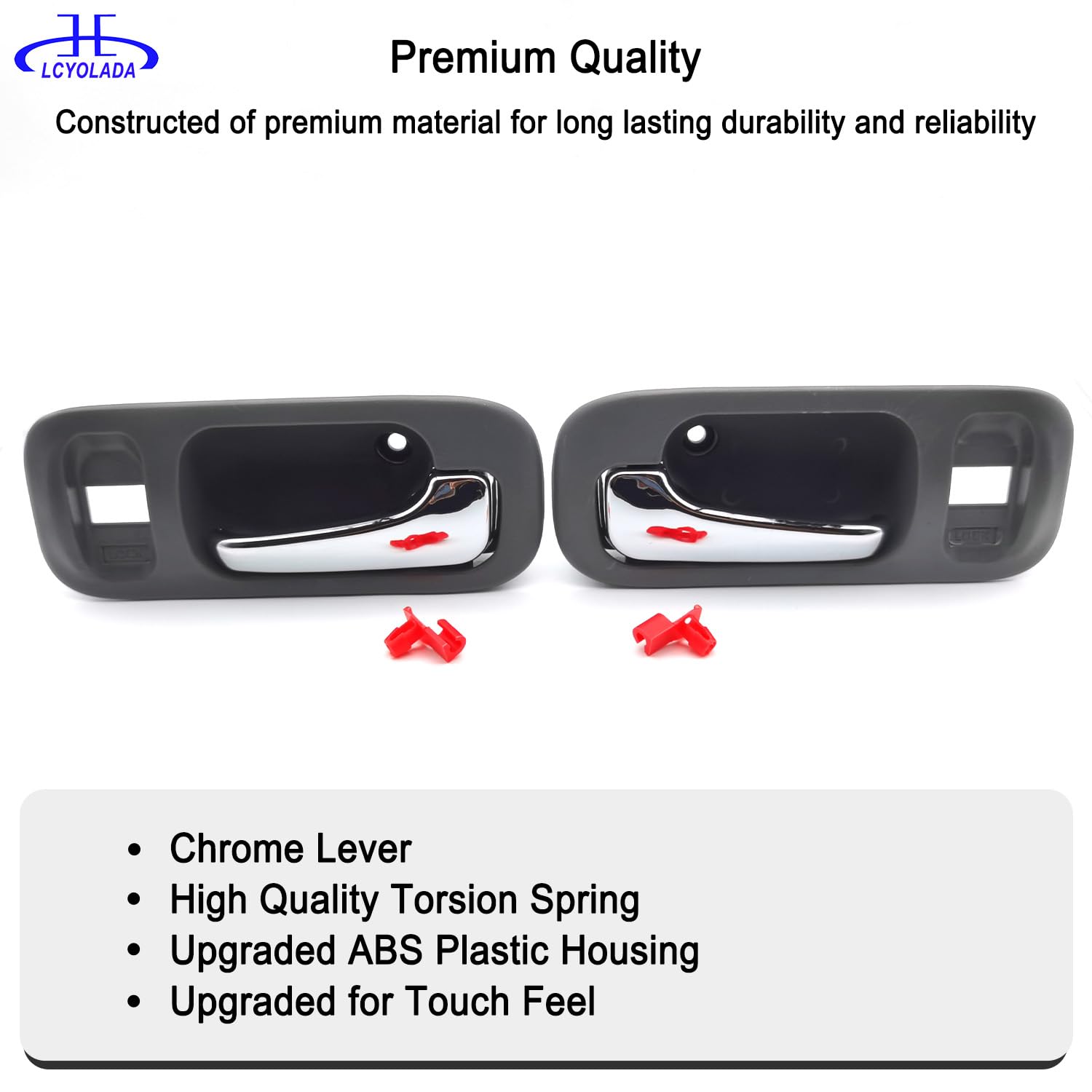chrome Lcyolada Pair of Interior Door Handle for Honda CRV 1997 1998 1999