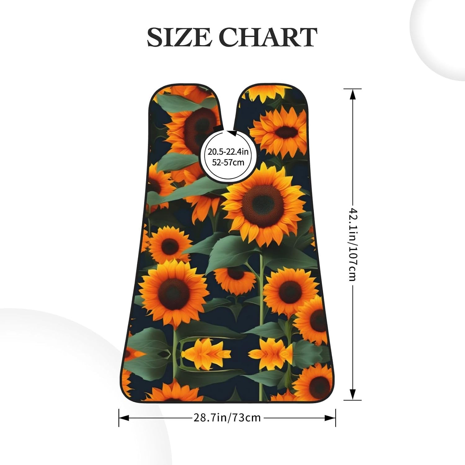 Orange Sunflower Print Beard Bib Apron For Men, Beard Hair Catcher For Men Shaving Trimming,Beard Cape Cloth
