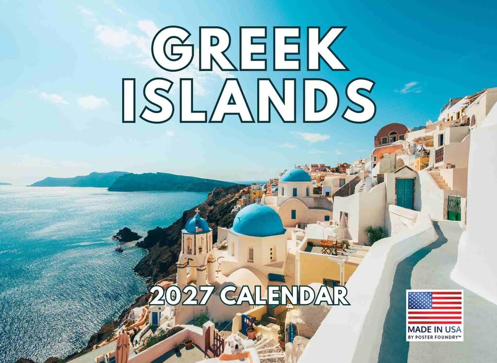 Greek Islands Calendar 2027 Monthly Wall Calender 12 Month — image 1