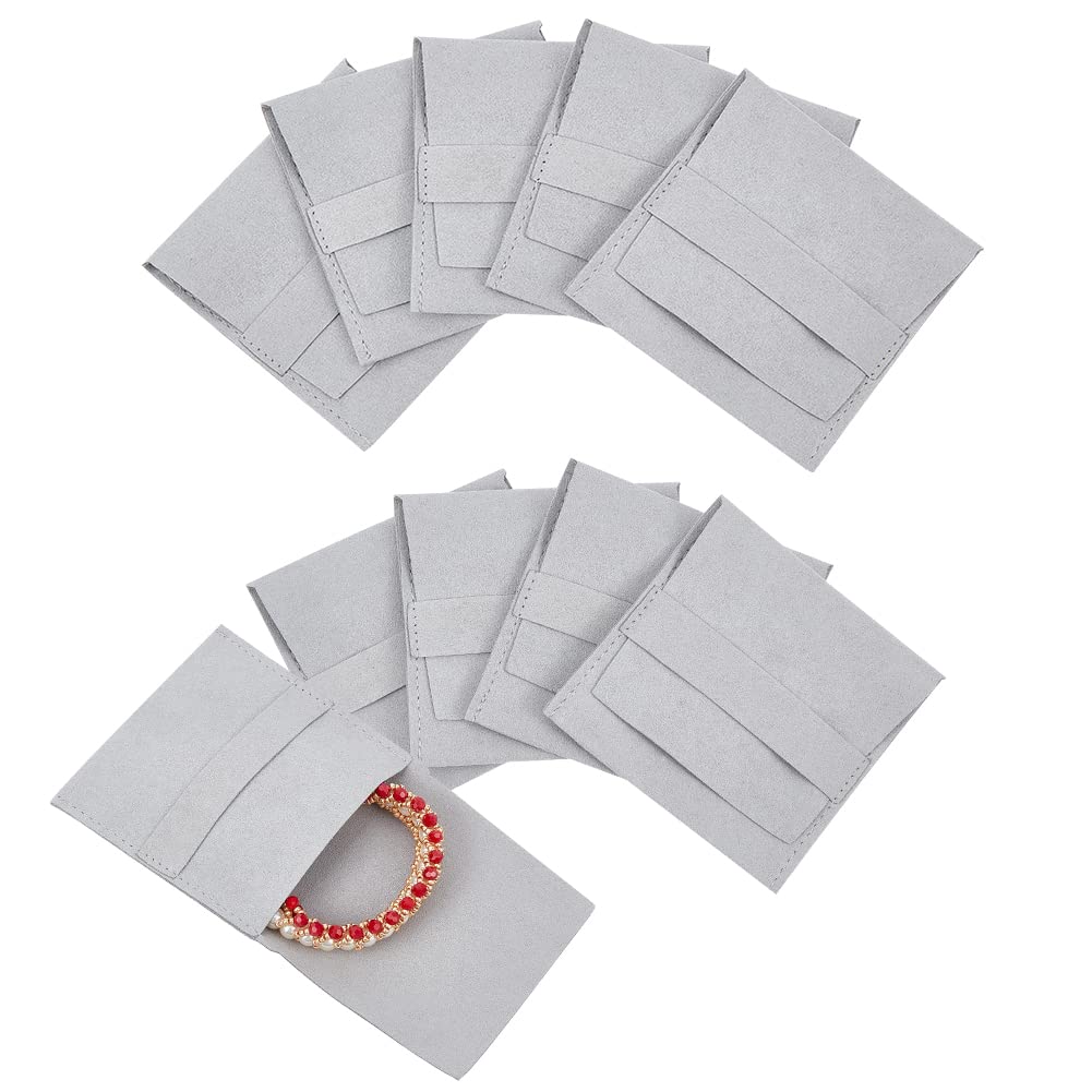 NBEADS 20pz Sacchetti per Gioielli in Microfibra, 8x8cm