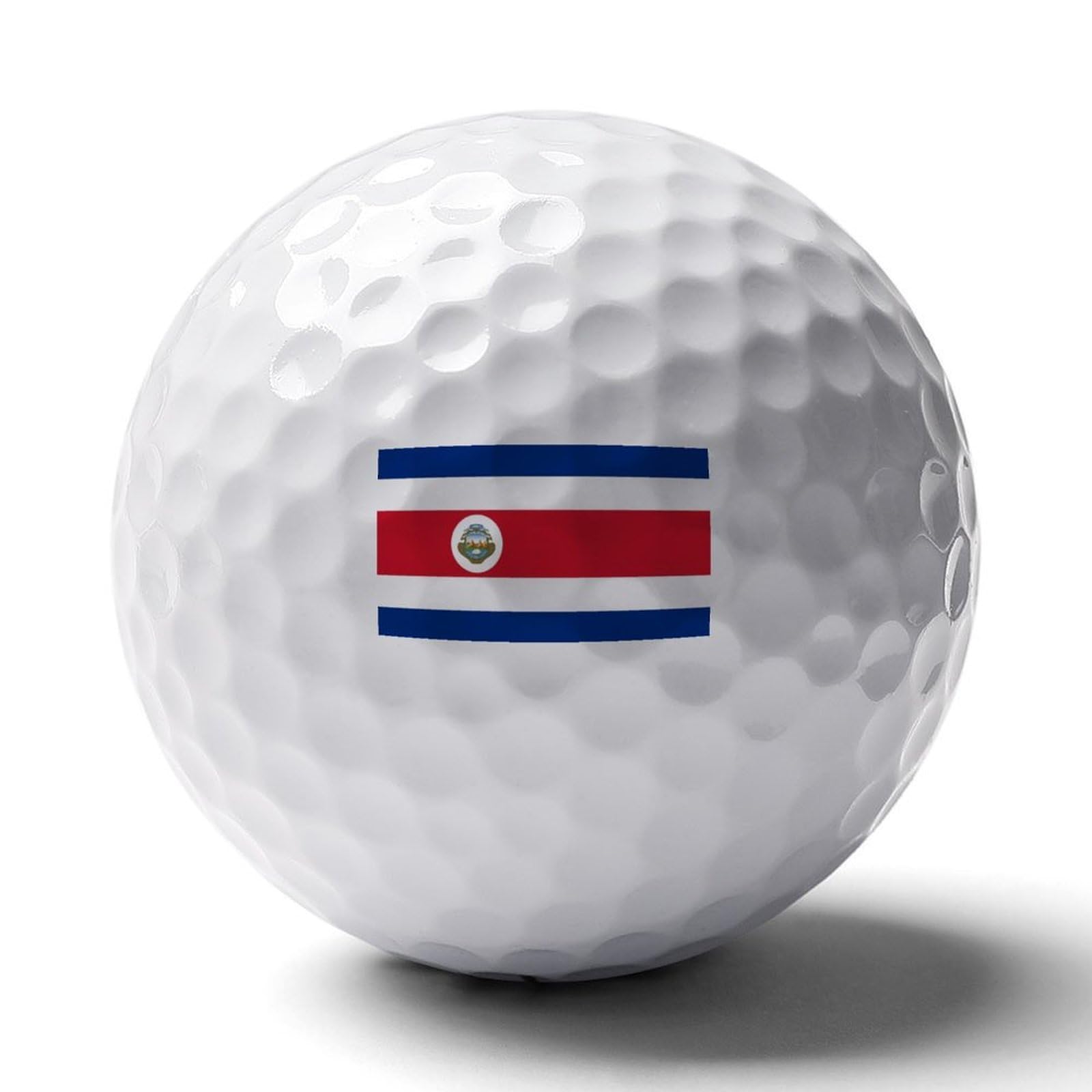 Personalisierte Golfbälle Mit Costa Rica-Flagge Doppelseitig Bedruckte Wiederverwendbare Gummigolfbälle Cooles Golfzubehör Für Golfliebhaber Väter Und Ehemänner