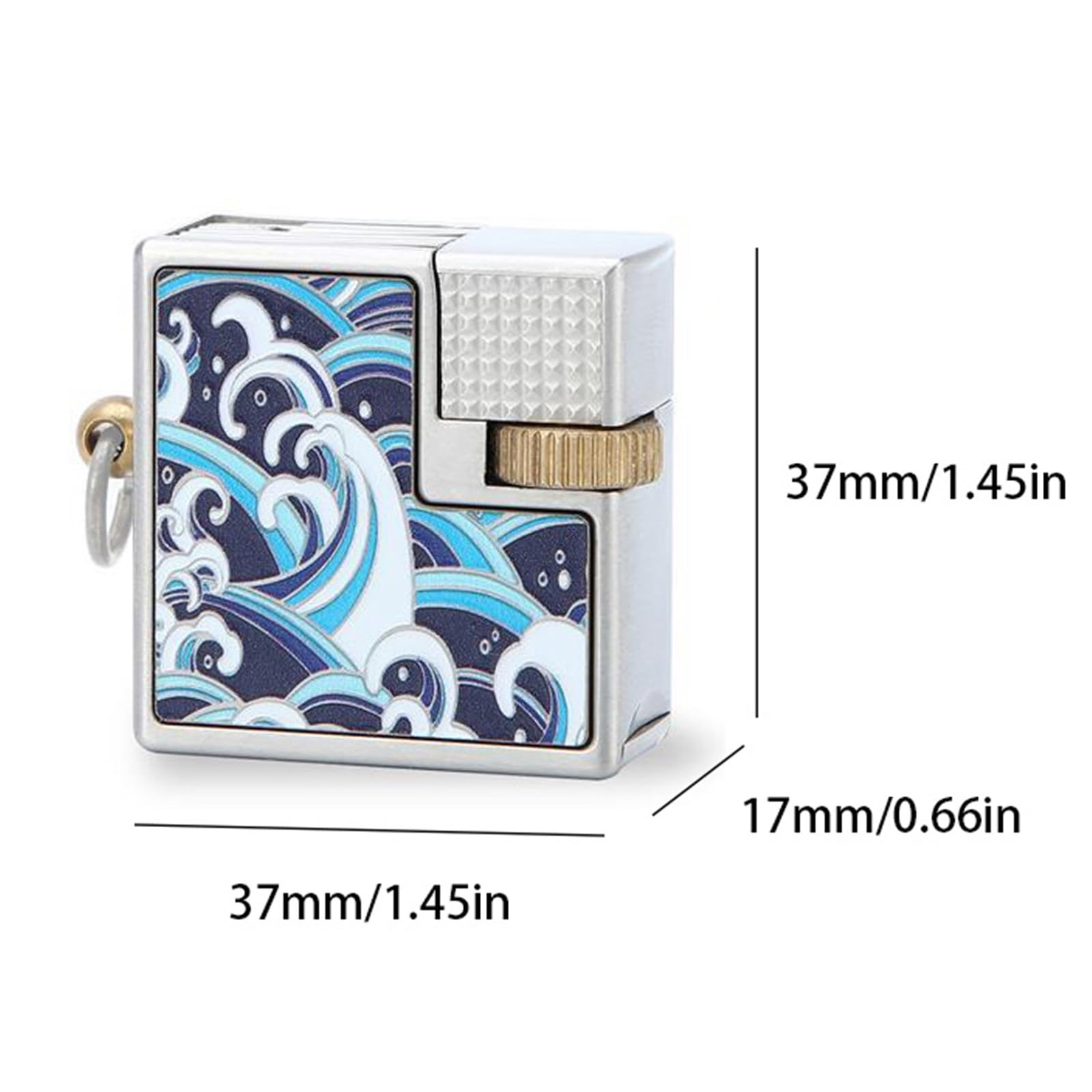 Briquet au kérosène avec allumage par poulie latérale, compact et réutilisable, parfait pour les cadeaux pour hommes, design flamme douce, idéal pour les collectionneurs et une utilisation en