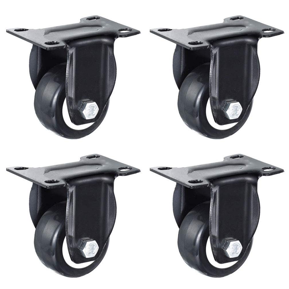 GBRJUYF Heavy Duty Swivel Caster Wheels Set of 4-1.5/2/2.5in, 480lbs Capacity, No Noise, Safety Brake, Perfect for Furniture & Workbench Mobility
