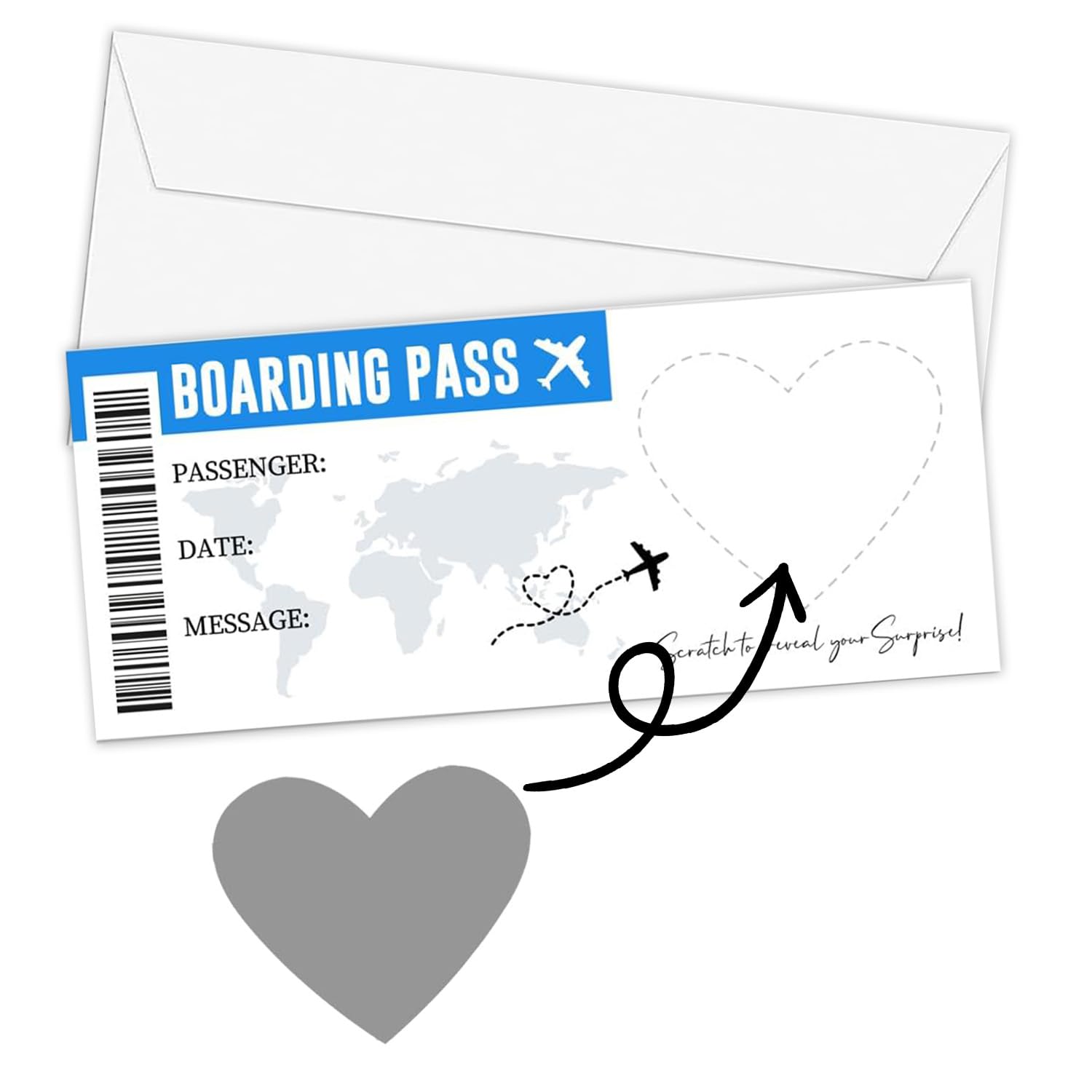 Kighdel 4 Pcs Holiday Scratch Off Cards Reveal Boarding Pass Golden - View #11