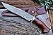 BIGCAT ROAR Handmade Damascus Hunting Knife - Bushcraft Fixed Blade Hunting Knife with Sheath and Walnut Wood Handle - 15″ EDC Skinning Knife - Screaming Eagle