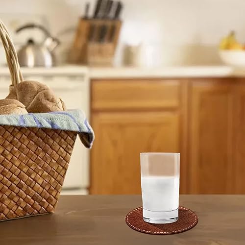 Miniatura 7 de SUPERDANT Troqueles redondos de cuero para bebidas, máquina cortadora de troqueles, herramienta de corte de madera para café, bebidas, soporte para