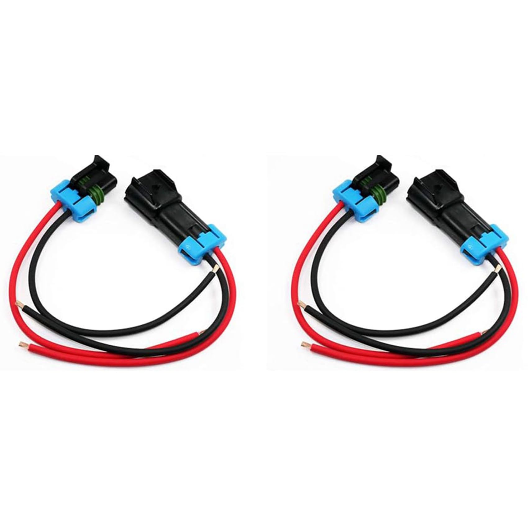 Tassteen 2-Pack Metri-Pack 2-Pin 30 Amp, 280 Series Connectors Multi-Function (Male to Female Pigtail 12GA)