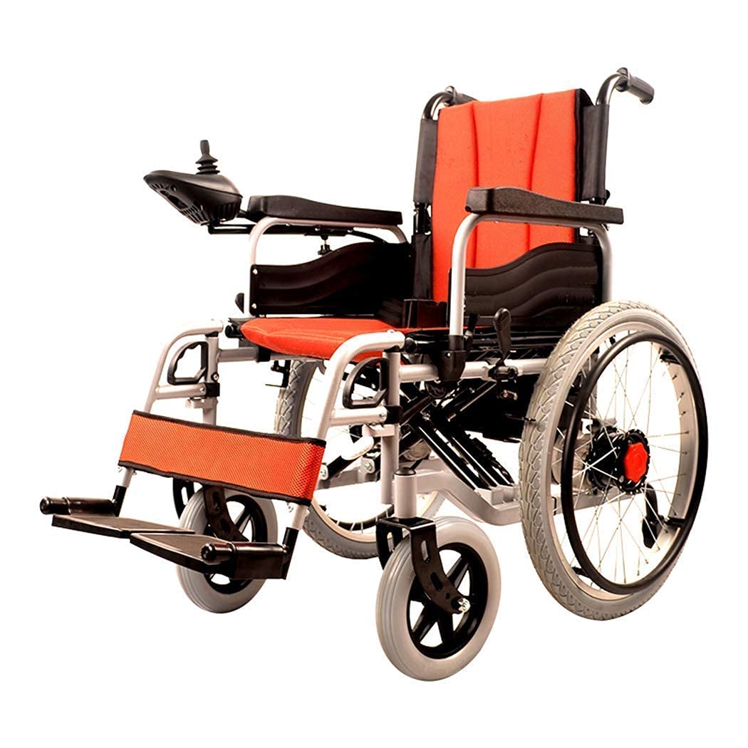 Sedia a rotelle Pieghevole Leggera a Doppia Funzione per Anziani, Sedia a rotelle elettrica Multiuso, a trazione elettrica o Come Sedia a rotelle Manuale