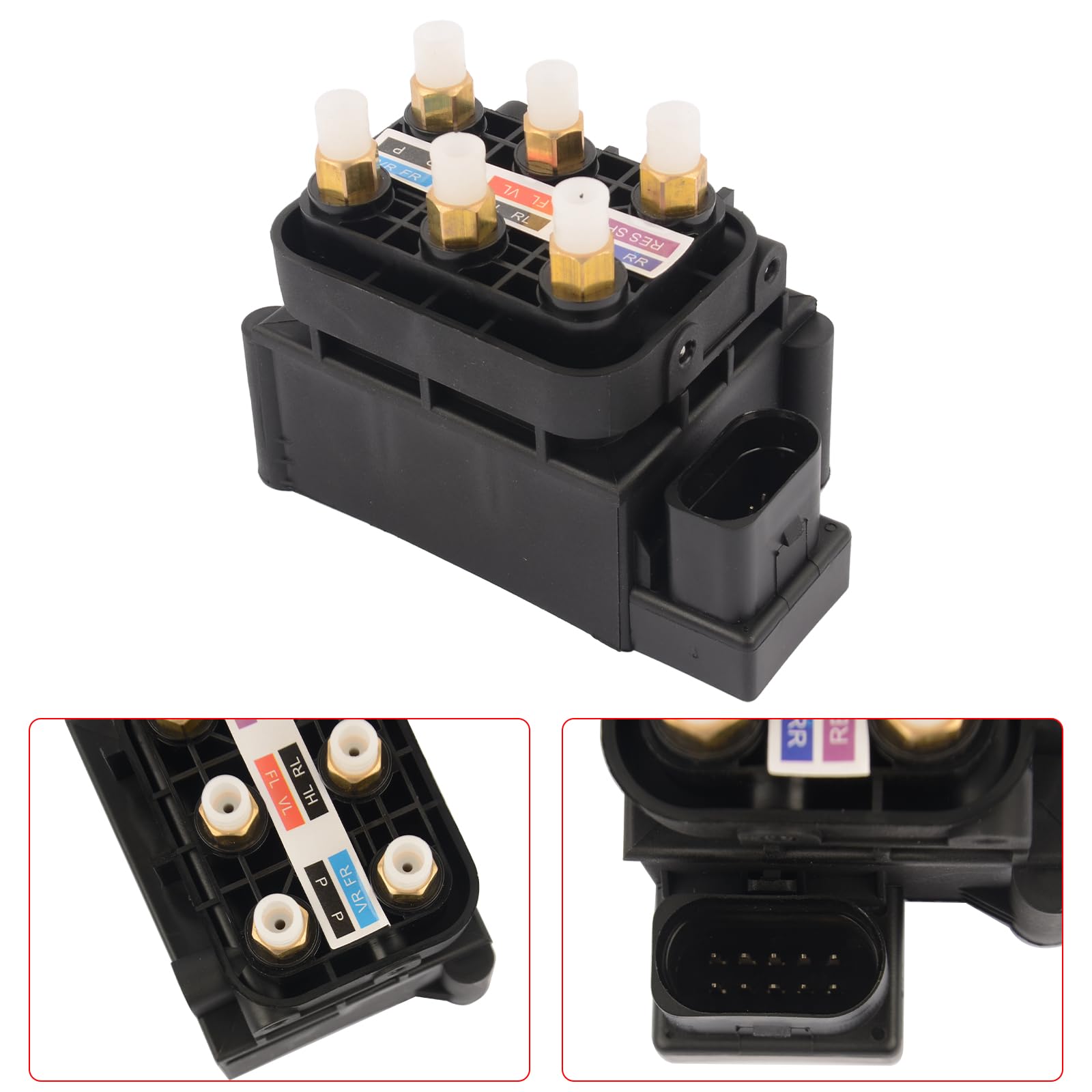 Bloque de Válvulas de Amortiguación Neumática Unidad de Válvulas 4F0616013 Compatible con A6 Allroad C6 (4FH) 2.7 TDI 3.0 TDI A6 C6 (4F2) Compatible con Bentley Continental Convertible