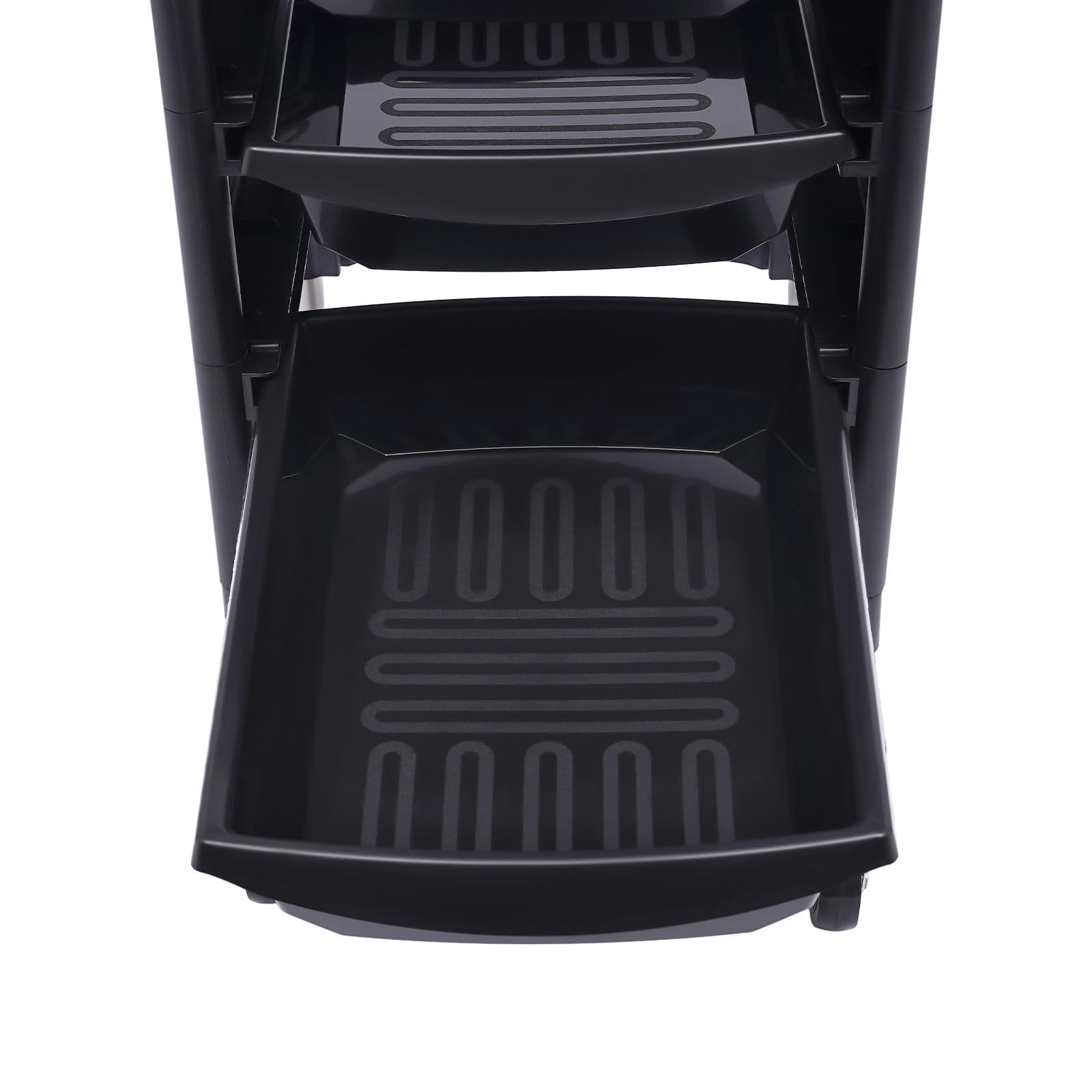 Carrito de salón Susoso, carro portátil con compartimento y rueda universal para tatuajes, carro de peluquería para el hogar con 5 cajones, negro