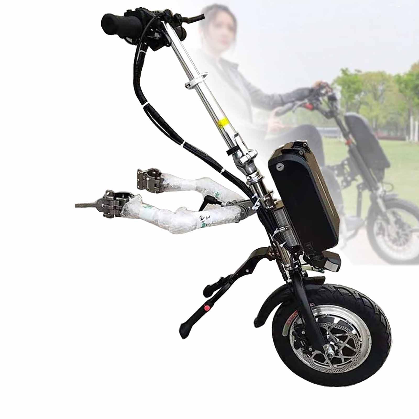 Adjunto De Silla De Ruedas Manual Dirigido por Motor De 500 W, Dispositivo De ExtraccióN De Sillas De Ruedas, con Faros De Doble Cuenta Led, Rango 55/65 Km,15A B