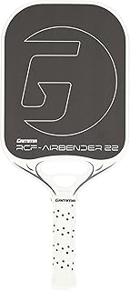 GAMMA RCF Airbender Pickleball Paddle, Raw Carbon Fiber, Customizable Handle Weight System & Aerodynamic Open Throat w/Shock Absorbing Gel Insert, 22mm & 16mm