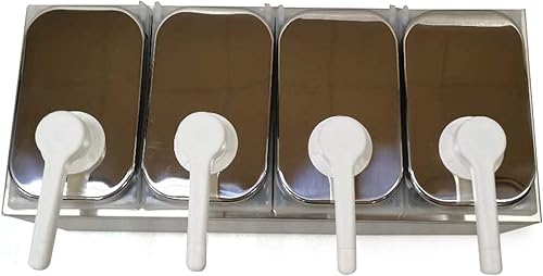 Miniatura 4 de kunghei Dispensador de salsas, estación de bomba de condimentos de acero inoxidable, para salsa de condimentos de mermelada de ensalada, dispensador