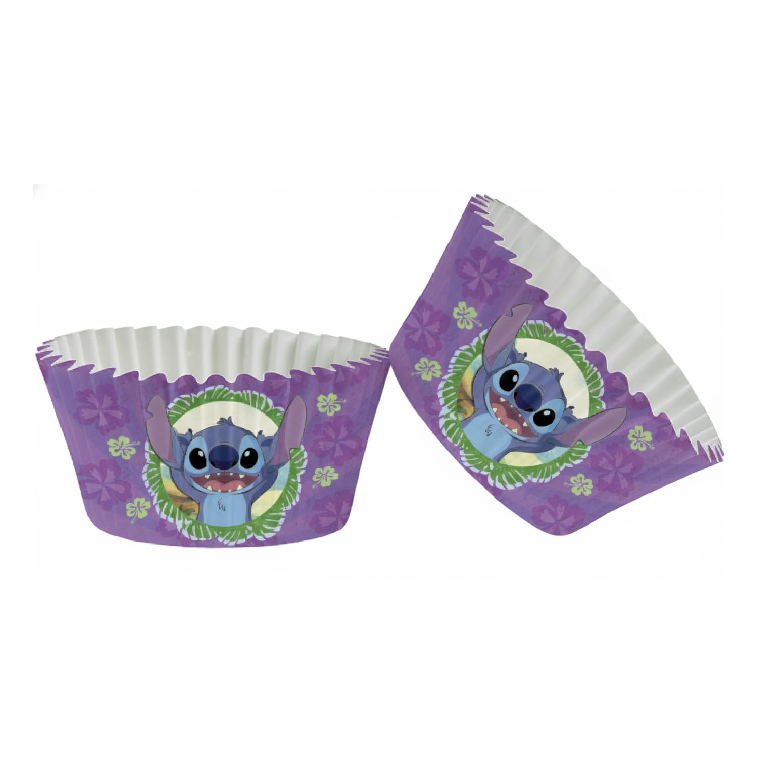 dekora - Stitch Disney Cupcake Cases, 25 Muffin Cases and Paper Baking Cups for Oven and Microwave, Easy Release, 5 x 3 cm, for Cupcakes and Muffins
