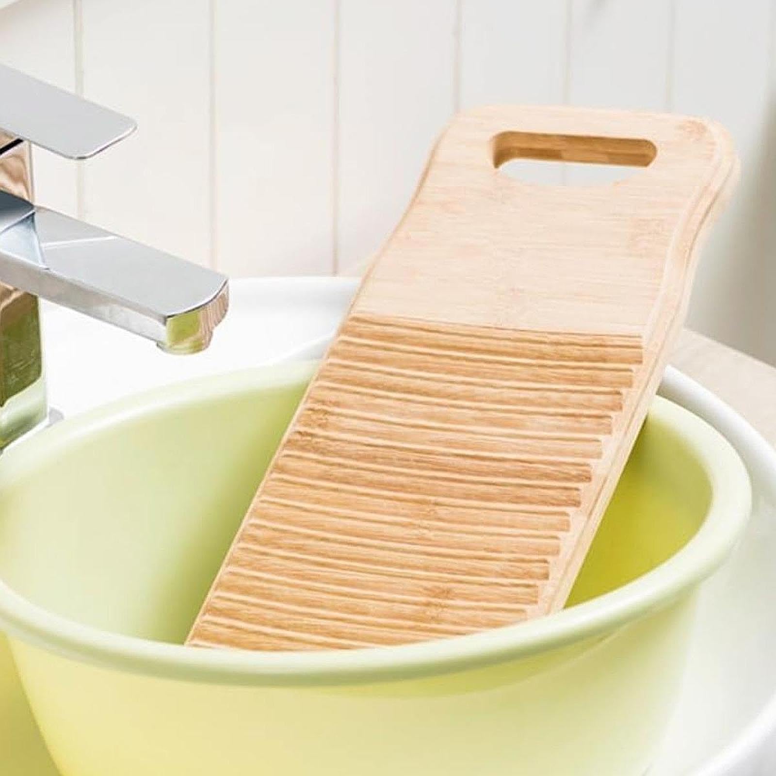 Tabla de Lavar Ropa Manual con Orificio para Colgar, Herramienta de Lavado a Mano Engrosada para Accesorios de Baño Y Hogar, 50x18cm