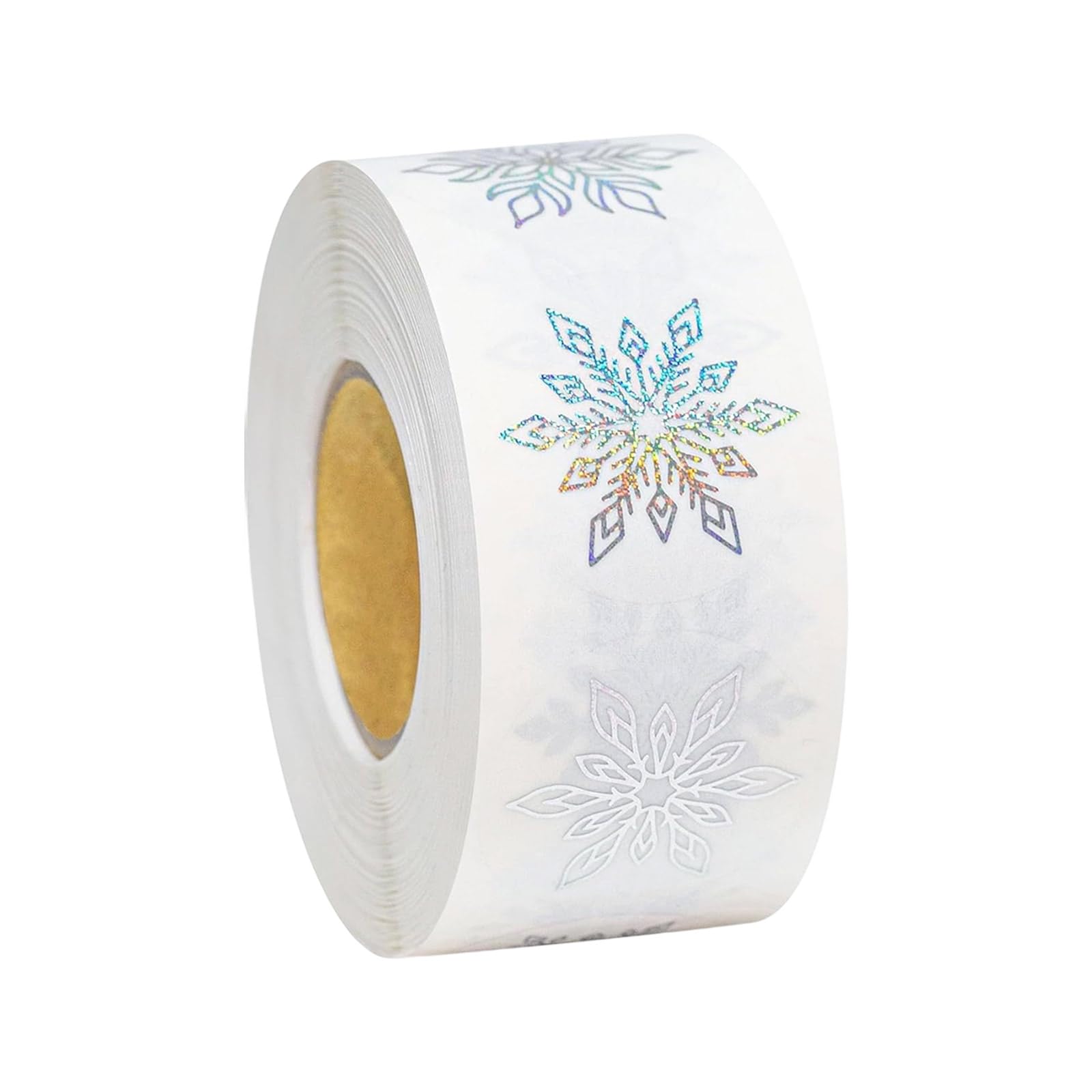 Snowflake Sticker Aesthetic Christmas Label Envelope Seals Decorative Sticker for Card Decoration Snowflake Transparent Roll Sealing