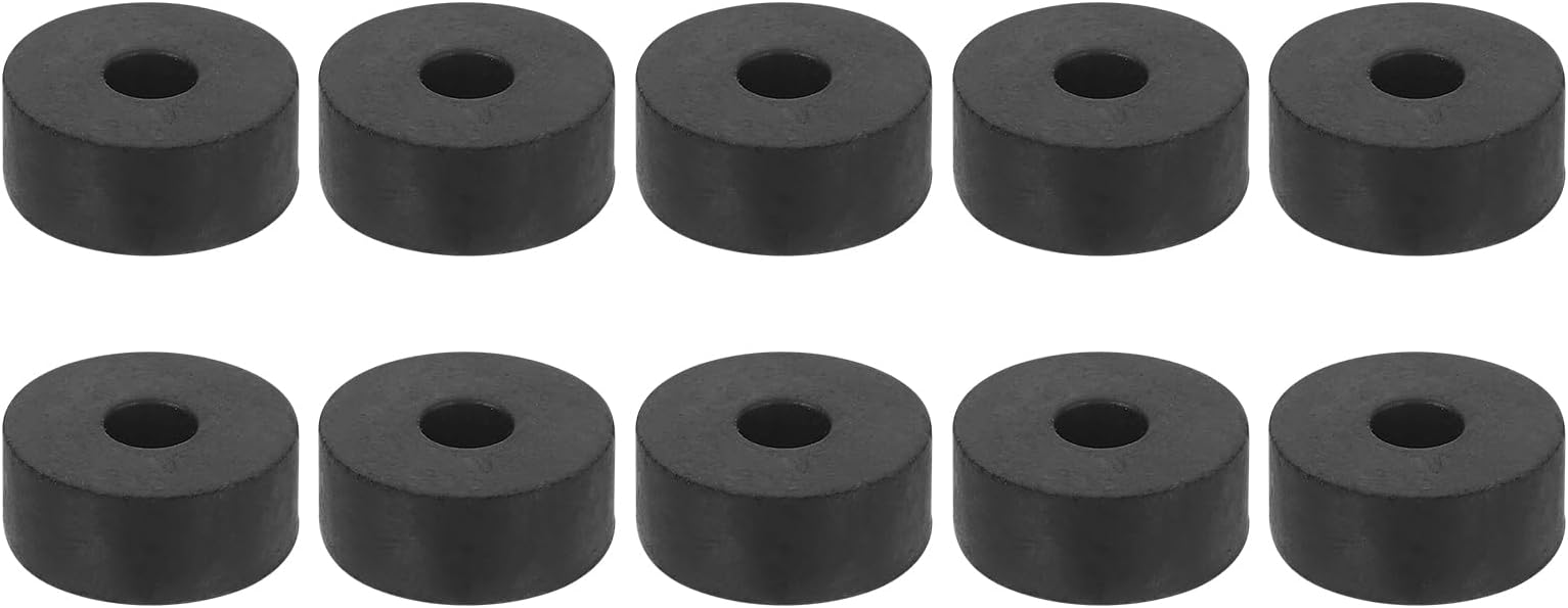 25Pcs 3/4" OD x 1/4" ID x 3/8" Thick Round Rubber Washers Flat Rubber Spacer Bushing for Home Appliances Cars Boat Accessories