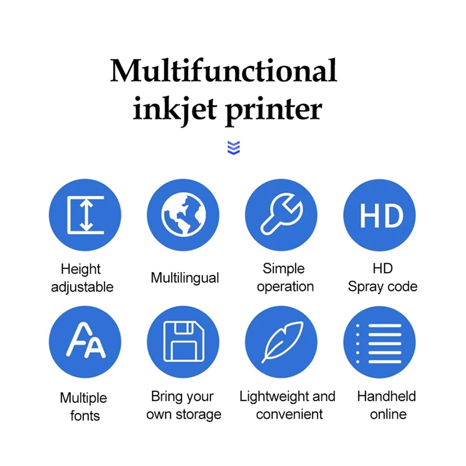 Ręczna drukarka etykiet atramentowych Przenośny koder daty produkcji Szybkoschnący i nieblaknący nadruk na torbach opakowaniowych na dowolnych powierzchniach(Printer-Without Ink)