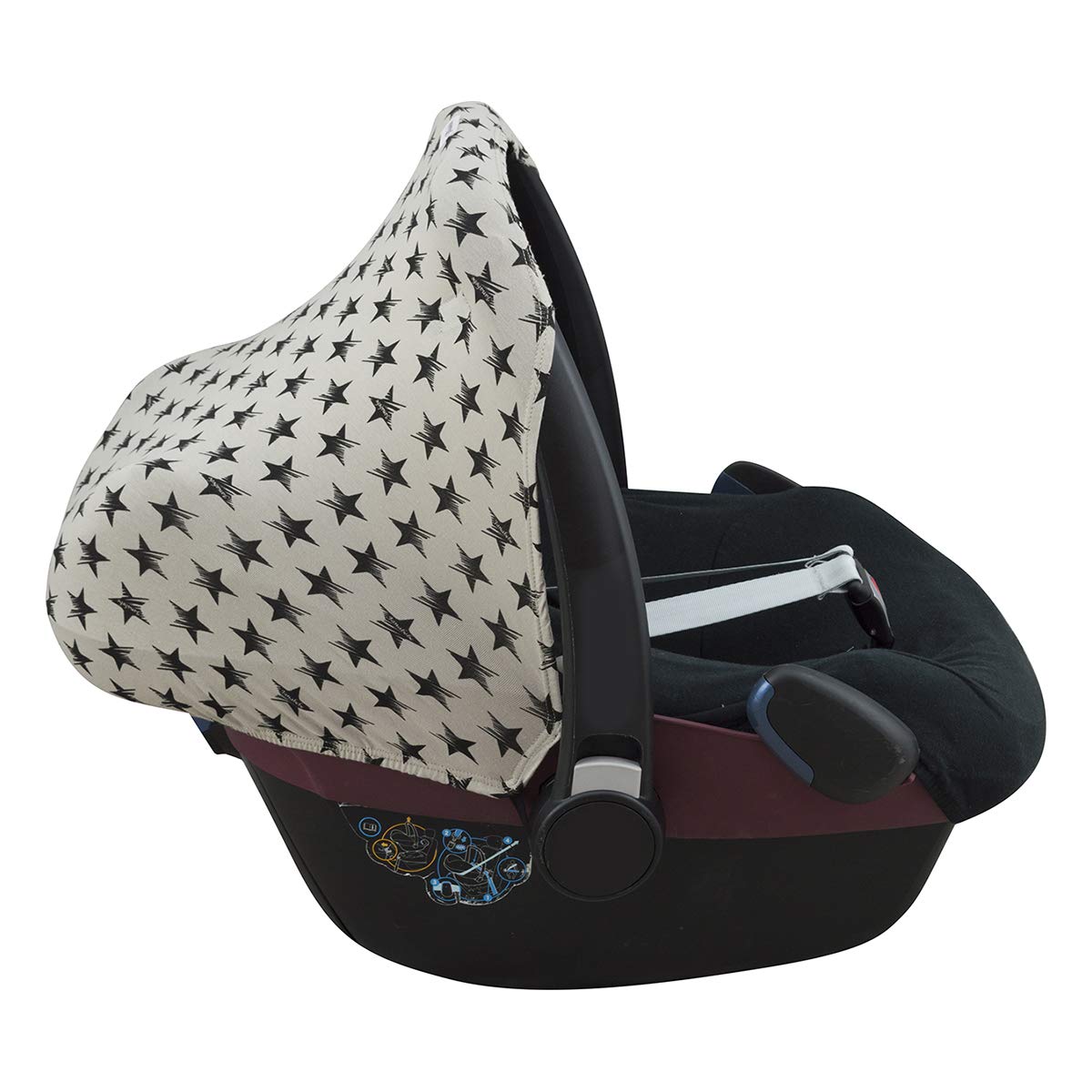 JYOKO KIDS Capota de algodón compatible con Maxi Cosi Pebble Bebe Confort (BLOOM) — view 17