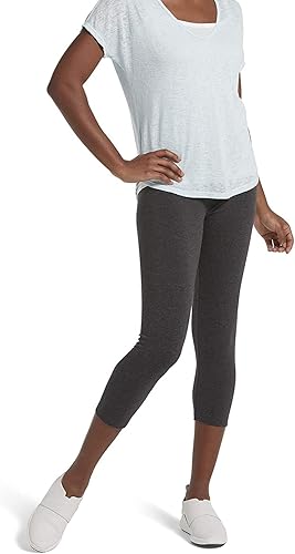 No nonsense Leggings capri de algodón opacos para mujer, súper suaves, elásticos, disponibles en tallas grandes