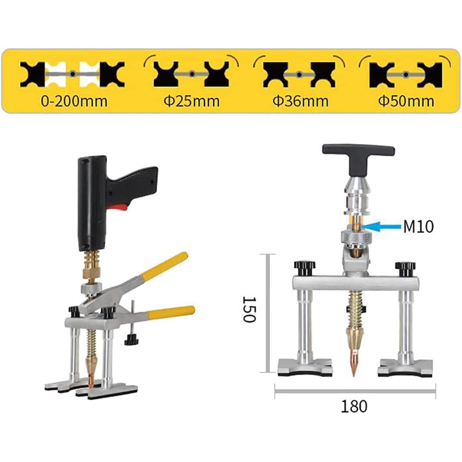 Spot D'arrachage Rapide De Bosses sur Tôle Automobile Soudage par Points Unité D'extraction Outil De Réparation De Carrosserie Petite Barre De Nivellement Lifter(Color:C)