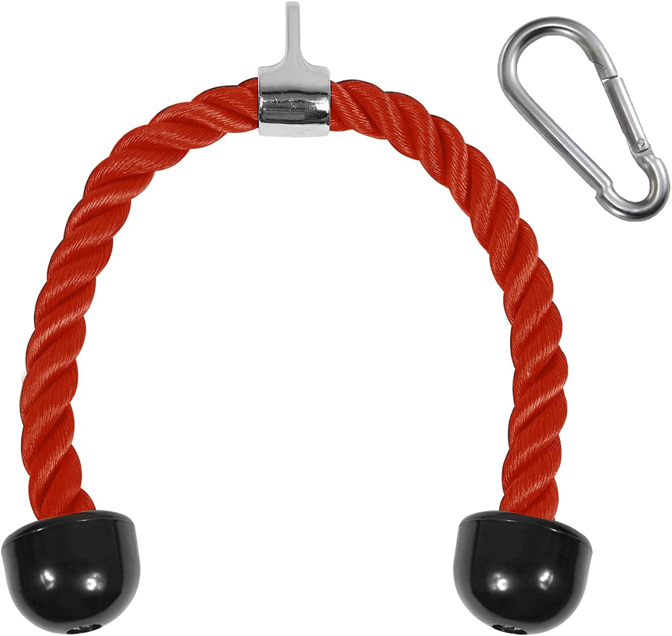 Yes4All Cable Machine Attachment, Double D Handle & Tricep Rope Cable Attachment, Weight Machine Accessories Load 880 LB for Home Gym