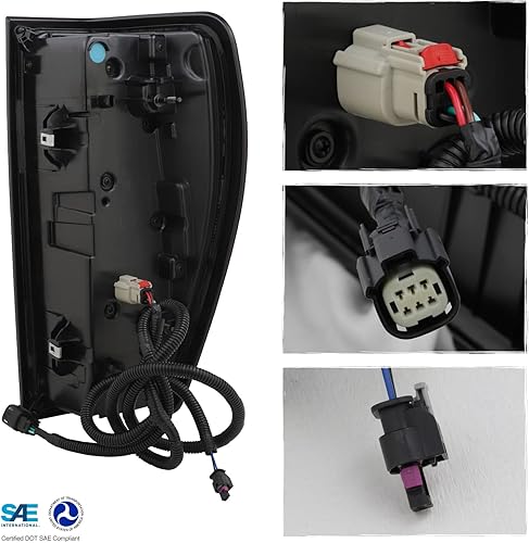 Miniatura 2 de AKKON - Compatible con GMC Sierra 19-23 15002500 2019-2023 LED completo Luz trasera sin lámpara de firma estilo OE lado izquierdo del conductor