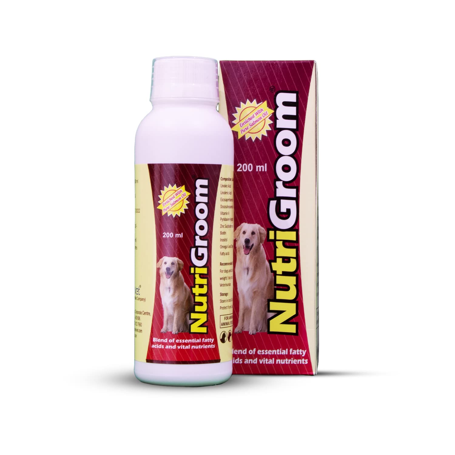 NutriGroom Omega 3 + 6 Salmon Fish Oil Oral Skin & Coat Care Tonic (200ml_AreGroom200) (B0BSVSCQ2F) Amazon Price History, Amazon Price Tracker