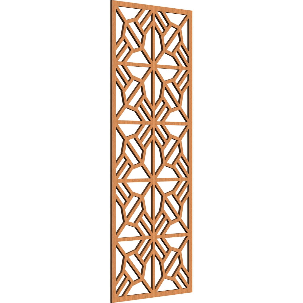 Auburn Decorative Pierced Fretwork Wood Wall Panels, 21 3/8"W x 54 3/8"H x 3/8"T, Cherry