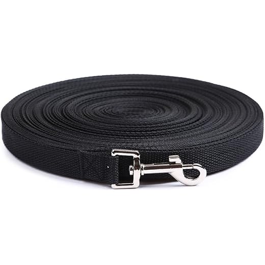 Dog Training Lead Long Rope 3M/20Ft Black