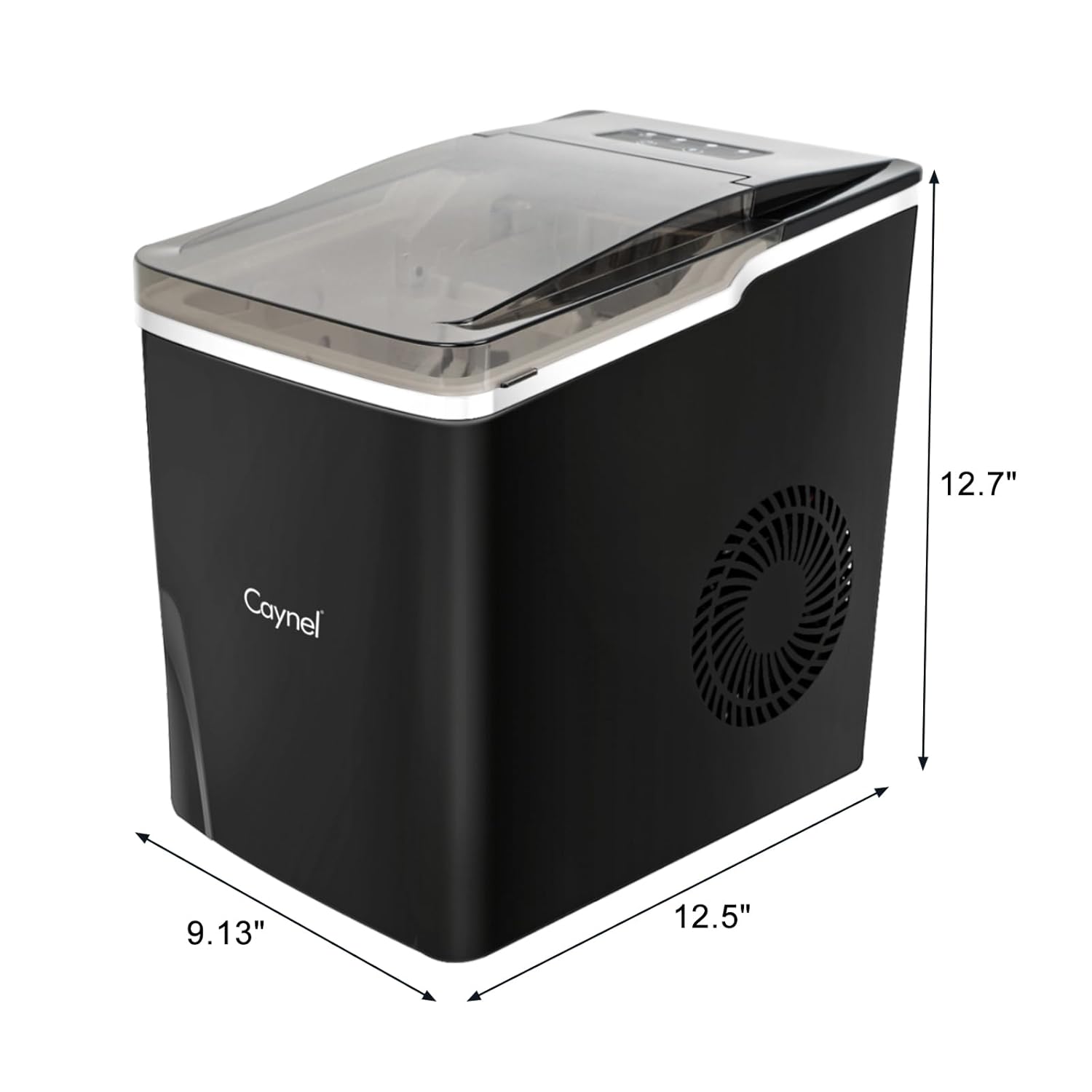 Countertop Ice Maker Machine – 9 Ice Cubes Ready in 6 Mins - 26LBS/24Hrs, LED Indicator Lights – Compact Portable Ice Cube Maker with Ice Scoop and Basket for Home Office Bar Party