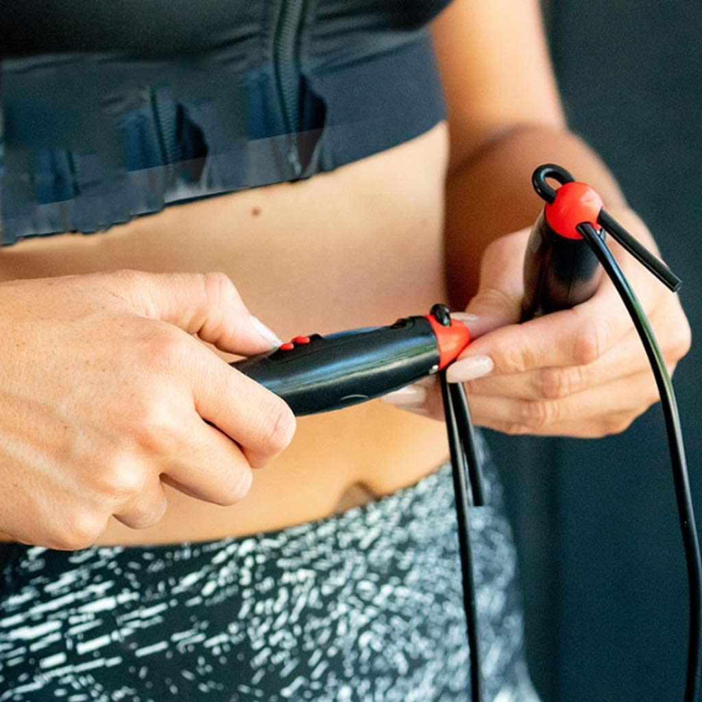 Comba Cuerda Saltar cuerda saltar comba Cuerdas Para Saltar Con Contador Portátil Antideslizante Ajustable Cuerda Para Saltar LED Digital Integrado Fitness Interior Cuerda saltar Cuerda para Saltar