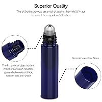 Vista 3 de PrettyCare 6 piezas, botellas roll-on de 10 ml para aceites esenciales con bola de rodillo de acero inoxidable - Botellas rellenables a prueba