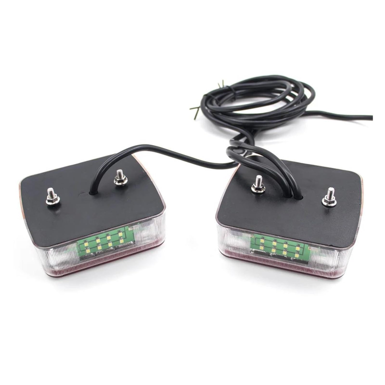 Luz Matrícula 2 luces LED traseras 12 V y 24 V con 7 pines para camión luz matrícula luz freno advertencia luz señal remolques caravanas vehículos terreno. Luz Indicadora Freno