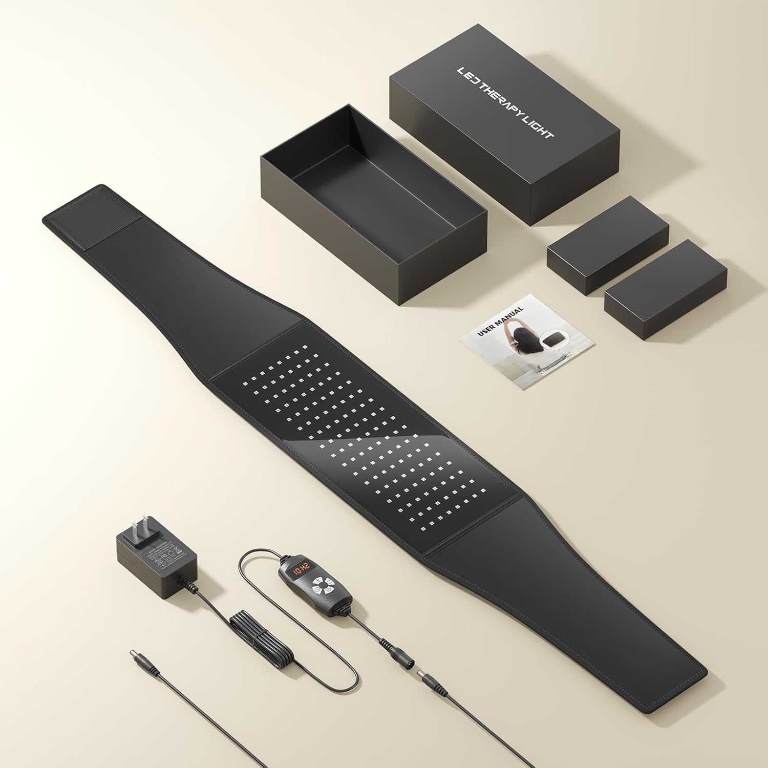 Red Light Therapy Belt with 850NM Near Infrared Light Therapy & 660NM Red Light Therapy for Relaxing Muscle,Improve Circulation, Inflammation Red Light Therapy Wrap with Timer, Controller - Image 6