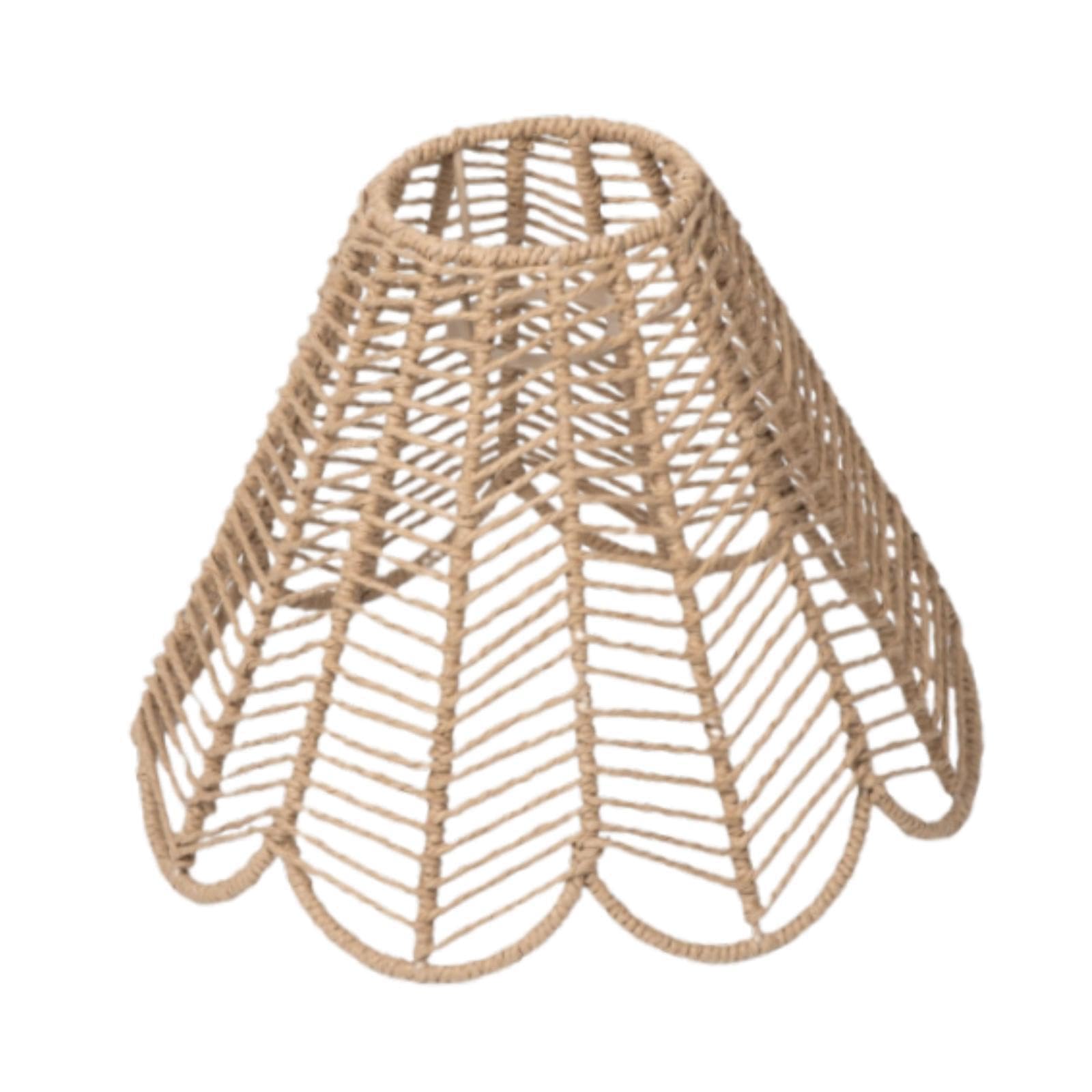Mophrati Light Pendant Chandelier Wall Sconces Shade Beautiful Handcrafted Fixture Boho Woven Pendant Cover Woven Lampshade Small Boho Shade Replacement