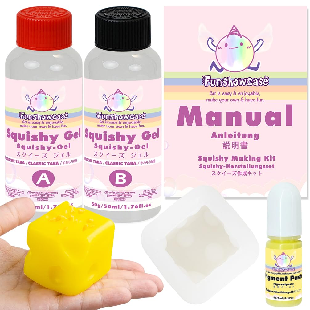Taba Squishy Maker Kit Gel + Donut Molde de silicona + pigmento + chispas — view 10