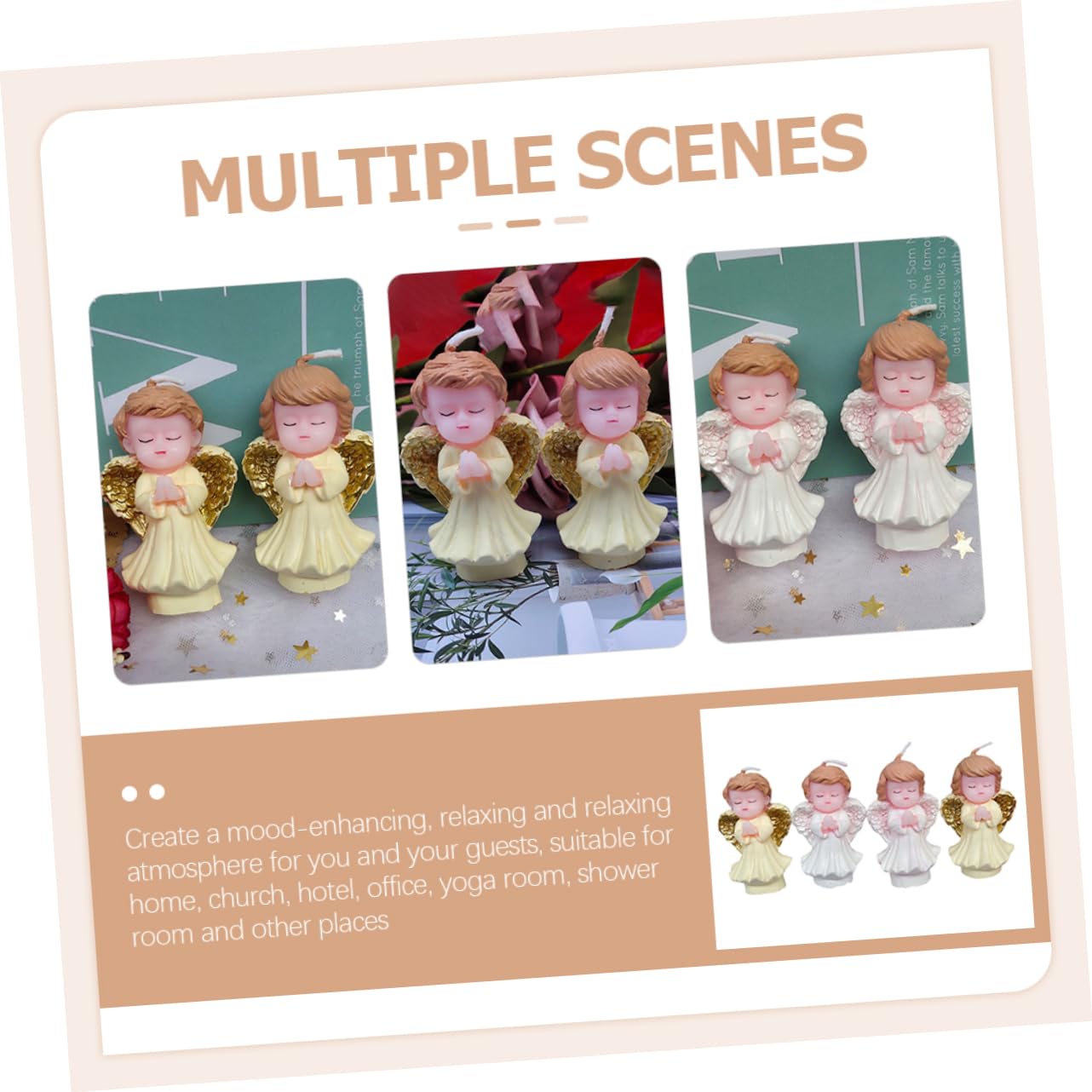 8piezas Velas Decorativas Forma De Ángel para Pasteles y Fiestas De Velas para Cumpleaños Decoración De Tartas para Niño Niña y Celebraciones Especiales