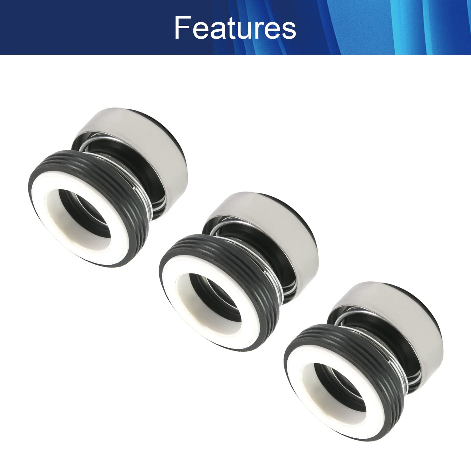 Aicosineg Shaft Seal, Water Pump Shaft Seal 301-14 Shaft Seal for Swimming Pool/Spa Pump 0.55