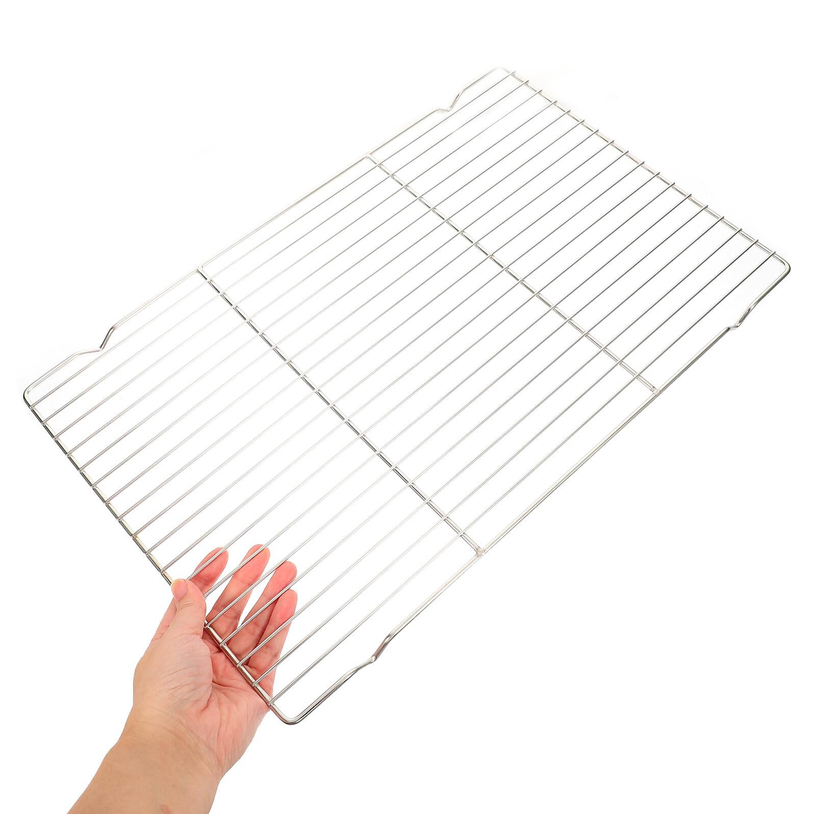 Cabilock Edelstahl Kühlgitter mit Faltbarem Design und Hoher Haltbarkeit Backofengrill Drahtrost für Zuhause und Grillen Stabiles Mehrzweck Drahtgestell Silber