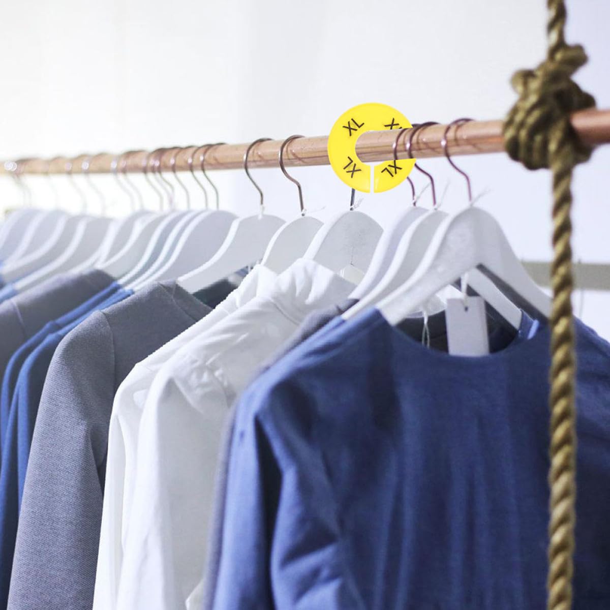 IMIKEYA Divisores de Armario Identificación de Tallas Fácil y Práctico para Colgar Ropa de Plástico , 60 Piezas , Organizadores de Ropa para Hogar y Tiendas