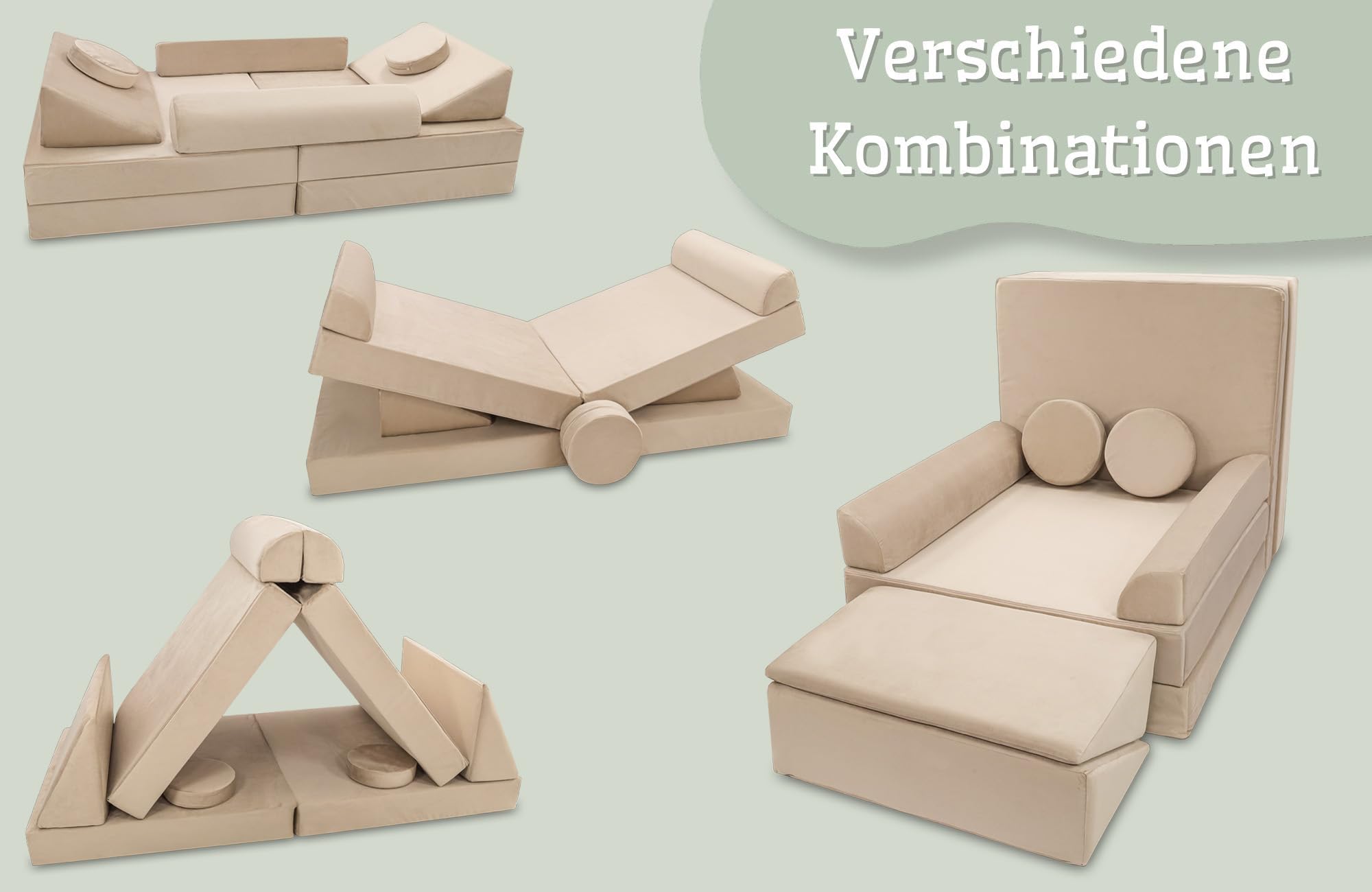 Spielsofa Für Kinder Kindersofa Bodensofa - Modula Produktbild-Vorschau 7