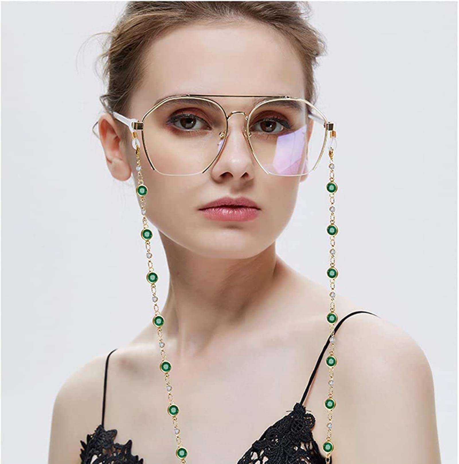 Chaînette pour Lunettes de Soleil, Cordon Porte-Lunettes, Accessoire de Maintien pour Lunettes de Vue pour Femmes