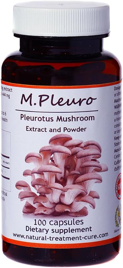 Hekma Center Pure Pleurotus Mushroom Extract and Powder - a Substitute for Animal Protein - 100 caps